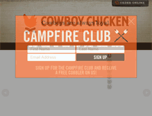 Tablet Screenshot of cowboychicken.com